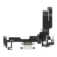 Charging Port Flex Cable For iPhone 14 (Used OEM Pull) (Starlight)