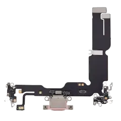 Charging Port Flex Cable Compatible For iPhone 15 Plus (Aftermarket Plus) (Pink)