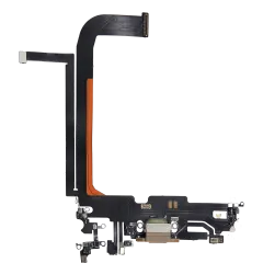 Charging Port Flex Cable Compatible For iPhone 13 Pro Max (Aftermarket Plus) (Gold)