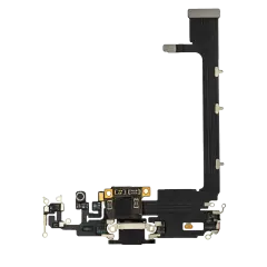 Charging Port Flex Cable With Board Compatible For iPhone 11 Pro Max (Aftermarket Plus) (Space Gray)