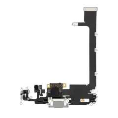 Charging Port Flex Cable With Board Compatible For iPhone 11 Pro Max  (Premium) (Silver)