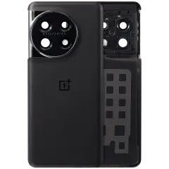 Back Cover Glass With Camera Lens Bracket Compatible For OnePlus 11 (Titan Black)