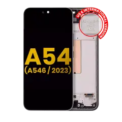 OLED Assembly With Frame For Samsung Galaxy A54 5G (A546 / 2023) (US & International Version) (Refurbished) (Graphite)