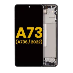 OLED Assembly With Frame Compatible For Samsung Galaxy A73 5G (A736 / 2022) (Refurbished) (Gray)