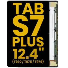 OLED Assembly Without Frame Compatible For Samsung Galaxy Tab S7 Plus 12.4" (T970 / T975 / T976) (2020) (Refurbished) (Black)