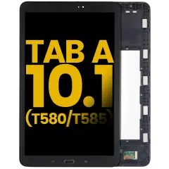 LCD Assembly With Frame Compatible For Samsung Tab A (10.1" / 2016) (T580 / T585) (Refurbished) (Black)