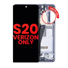 OLED Assembly With Frame Compatible For Samsung Galaxy S20 5G (Verizon 5G UW Frame Only) (Aftermarket Plus) (Cosmic Gray)