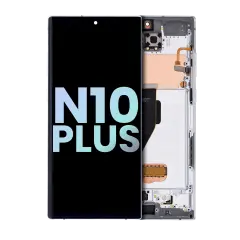 OLED Assembly With Frame For Samsung Galaxy Note 10 Plus / 5G (Service Pack) (Aura White)
