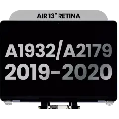 Complete LCD Display Assembly For MacBook Air 13" A1932 (2019) / A2179 (2020) (Used OEM Pull: Grade C) (Silver)