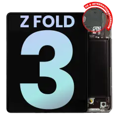 Inner OLED Assembly With Frame Compatible For Samsung Galaxy Z Fold 3 5G (US & International) (Service Pack) (Phantom Black)