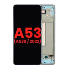 OLED Assembly With Frame Compatible For Samsung Galaxy A53 5G (A536 / 2022) (6.46") (Aftermarket Plus) (Blue)