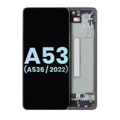 OLED Assembly With Frame Compatible For Samsung Galaxy A53 5G (A536 / 2022) (Service Pack) (Black)