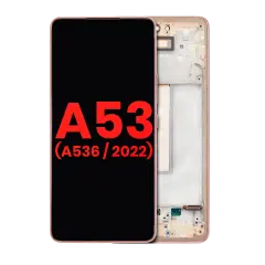 OLED Assembly With Frame Compatible For Samsung Galaxy A53 5G (A536 / 2022) (6.36") (Aftermarket Plus) (Peach)