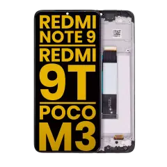 LCD Assembly With Frame Compatible For Xiaomi Redmi Note 9 4G / Redmi 9T / Poco M3 / Redmi 9 Power (Refurbished) (All Colors)