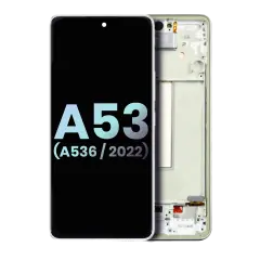 OLED Assembly With Frame Compatible For Samsung Galaxy A53 5G (A536 / 2022) (Service Pack) (White)