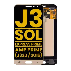 OLED Assembly Without Frame For Samsung Galaxy J3 / Sol 4G / Express Prime / Amp Prime (J320 / 2016) (Refurbished) (Gold)