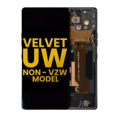 OLED Assembly With Frame For LG Velvet 5G (Non-Verizon 5G UW Frame) (Refurbished) (Black)