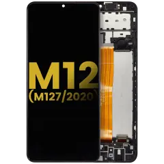 LCD Assembly With Frame For Samsung Galaxy M12 (M127 / 2020) (Refurbished) (All Colors)