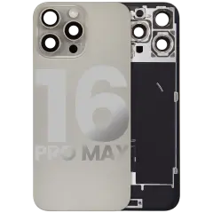 Back Glass w/ MagSafe Magnet & NFC & Flashlight Flex For iPhone 16 Pro Max (Used OEM Pull: Grade C) (Natural Titanium)