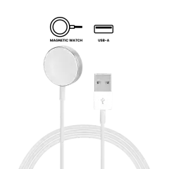 USB-A Magnetic Watch Charging Cable For All Watch Series (1 m / 3.3 ft)  (OEM Grade D) (Bulk Packaging)