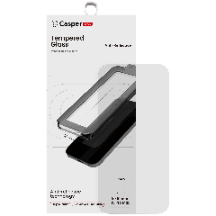 Casper Snap Tempered Glass Compatible For iPhone 15 Pro Max (Retail Pack) (AR Clear)