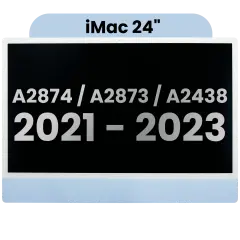 Complete LCD Display Assembly For iMac 24" A2874 / A2873 (2023) / A2438 (2021)  (LG204A-215 LM235UH1 SDD1) (Used OEM Pull: Grade A) （Small Camera hole）(Blue)