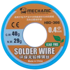 Rosin Core - Solder Wire (0.4MM) (Lead Free) (Mechanic)