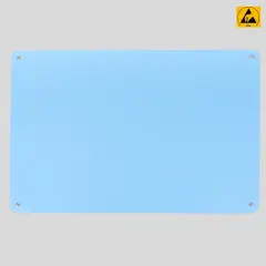 Premium ESD Rubber Table Mat (900mm x 610mm) with 4 x 10mm Studs (Blue)
