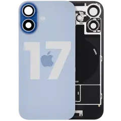 Back Glass w/ MagSafe Magnet & NFC & Flashlight Flex For iPhone 17 (Used OEM Pull: Grade A) (Mist Blue)