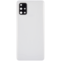 Back cover Glass With Camera Lens Compatible For Samsung Galaxy A71 4G (A715 / 2020) (Aftermarket Plus) ( Prism Crush Silver)