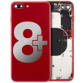 Back Housing W/ Small Components Pre-Installed Compatible For iPhone 8 Plus (Used OEM Pull: Grade A) (Red)