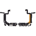 Charging Port Flex Cable Compatible For iPhone 14 Pro Max (Used OEM Pull) (Silver)