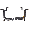 Charging Port Flex Cable Compatible For iPhone 14 Pro Max (Used OEM Pull) (Deep Purple)