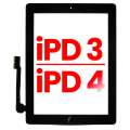 Digitizer Compatible For iPad 3 / iPad 4 (Home Button Pre-Installed Compatible For iPad 4) (Aftermarket Plus) (Black)