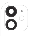 Back Camera Lens With Bracket  & Bezel Compatible For iPhone  11 ( 2 Piece) (Real Sapphire / Premium) (Black)