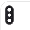 Back Camera Lens With Bracket & Bezel Compatible For iPhone X (Silver) (Real Sapphire l Premium)