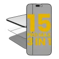 3 in 1 (Glass With OCA Pre-Installed + Polarizer Film ) Compatible For iPhone 15 Pro Max (OCA Master) (2 Pack)