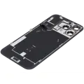 Back Glass With Steel Plate With Wireless NFC Charging MagSafe Magnet & Flashlight Flex Compatible For iPhone 16 Pro Max (Used OEM Pull: Grade B) (Black Titanium)