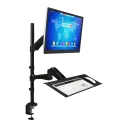 Sit-Stand Workstation Mount (SSM 7921) Height Adjustable Standing Desk for 22-27 Inch Monitors / Laptop / Keyboard (Mount-It) (Black)