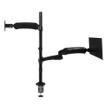 Sit-Stand Workstation Mount (SSM 7921) Height Adjustable Standing Desk for 22-27 Inch Monitors / Laptop / Keyboard (Mount-It) (Black)