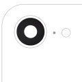 Back Camera Lens (Glass Only) With Adhesive Compatible For iPhone 16e (Real Sapphire) (Premium)
