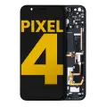 OLED Assembly With Frame Compatible For Google Pixel 4 (Refurbished) (Just Black Power Button)