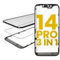 3 in 1  (Glass With OCA Pre-Installed + Frame) Compatible For iPhone 14 Pro (OCA Master)