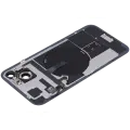 Back Glass w/ MagSafe Magnet & NFC & Flashlight Flex For iPhone 15 Plus (Quality - OEM Pull C) (Black)