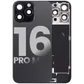 Back Glass w/ MagSafe Magnet & NFC & Flashlight Flex For iPhone 16 Pro Max (Quality - OEM Pull C) (Black Titanium)