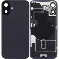 Back Glass w/ MagSafe Magnet & NFC & Flashlight Flex For iPhone 16 Plus (Quality - OEM Pull C) (Black)