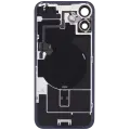 Back Glass w/ MagSafe Magnet & NFC & Flashlight Flex For iPhone 16 Plus (Quality - OEM Pull C) (Black)