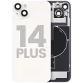 Back Glass w/ MagSafe Magnet & NFC & Flashlight Flex For iPhone 14 Plus (Used OEM Pull: Grade B) (Starlight)