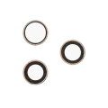 Back Camera Lens (Glass Only) With Adhesive For iphone 17 Pro / 17 Pro Max (3 piece set) (Real Sapphire) (Premium)