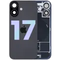 Back Glass w/ MagSafe Magnet & NFC & Flashlight Flex For iPhone 17 (Genuine OEM) (Black)